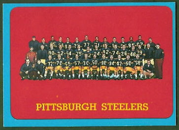 Pittsburgh Steelers Team 1963 Topps football card