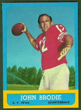 John Brodie 1963 Topps football card