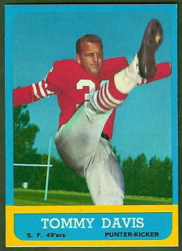 Tommy Davis 1963 Topps football card