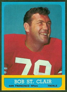 Bob St. Clair 1963 Topps football card