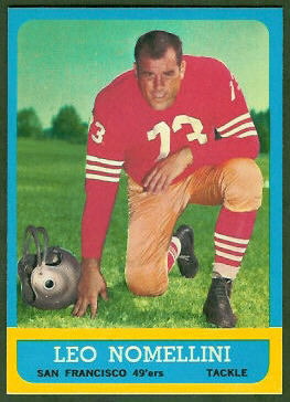 Leo Nomellini 1963 Topps football card