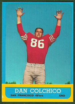 Dan Colchico 1963 Topps football card