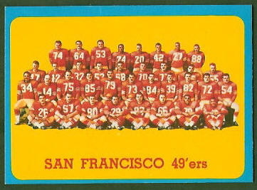 San Francisco 49ers Team 1963 Topps football card