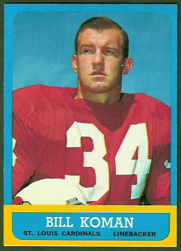 Bill Koman 1963 Topps football card