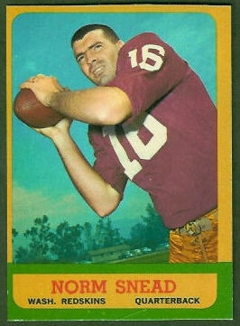 Norm Snead 1963 Topps football card Norm Snead 1963 Topps football card