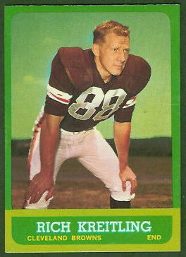 Rich Kreitling 1963 Topps football card