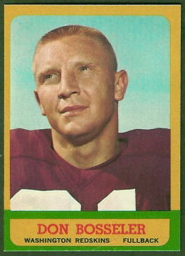 Don Bosseler 1963 Topps football card Don Bosseler 1963 Topps football card
