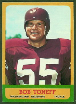 Bob Toneff 1963 Topps football card