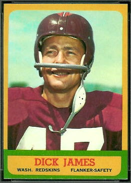 Dick James 1963 Topps football card