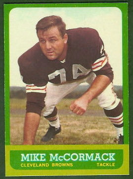 Mike McCormack 1963 Topps football card