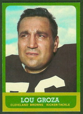 Lou Groza 1963 Topps football card Lou Groza 1963 Topps football card