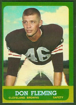 Don Fleming 1963 Topps football card Don Fleming 1963 Topps football card