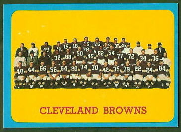 Cleveland Browns Team 1963 Topps football card Cleveland Browns Team 1963 Topps football card
