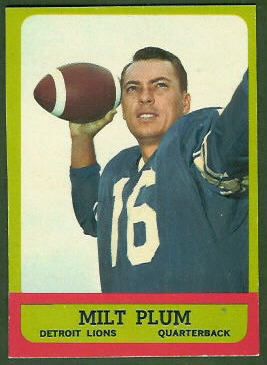 Milt Plum 1963 Topps football card