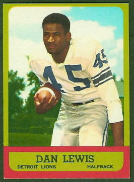 Dan Lewis 1963 Topps football card