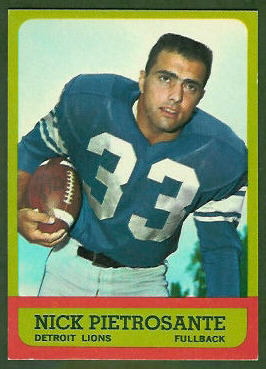 Nick Pietrosante 1963 Topps football card