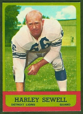 Harley Sewell 1963 Topps football card