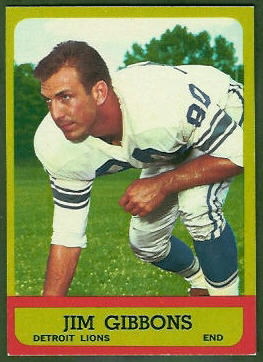 Jim Gibbons 1963 Topps football card