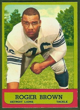 Roger Brown 1963 Topps football card