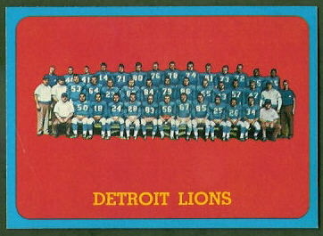 Detroit Lions Team 1963 Topps football card