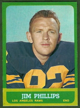 Jim Phillips 1963 Topps football card