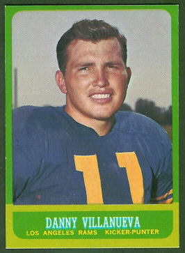 Danny Villanueva 1963 Topps football card