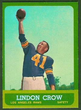 Lindon Crow 1963 Topps football card