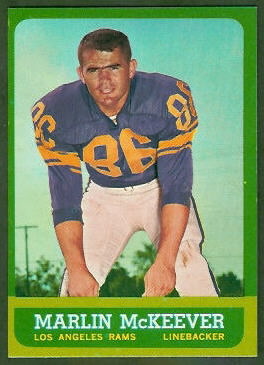 Marlin McKeever 1963 Topps football card