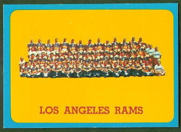 Los Angeles Rams Team 1963 Topps football card