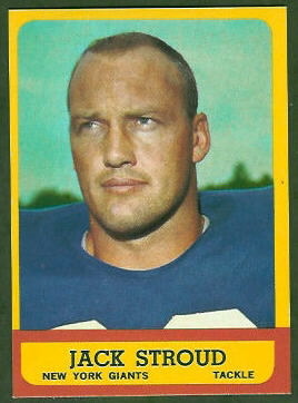 Jack Stroud 1963 Topps football card