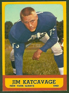Jim Katcavage 1963 Topps football card Jim Katcavage 1963 Topps football card