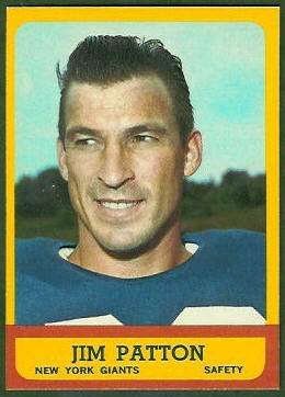 Jim Patton 1963 Topps football card