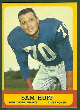 Sam Huff 1963 Topps football card