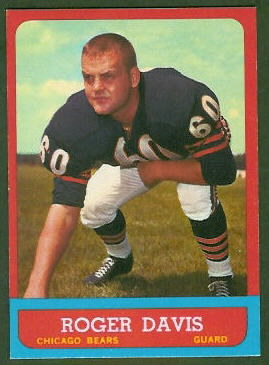 Roger Davis 1963 Topps football card