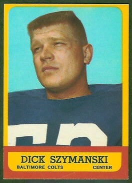 Dick Szymanski 1963 Topps football card