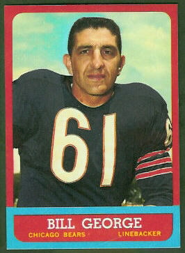 Bill George 1963 Topps football card