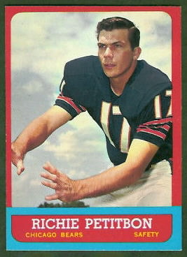 Richie Petitbon 1963 Topps football card