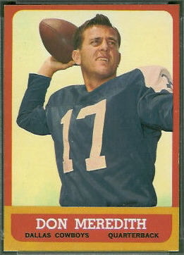 Don Meredith 1963 Topps football card