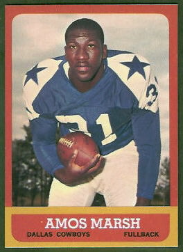 Amos Marsh 1963 Topps football card