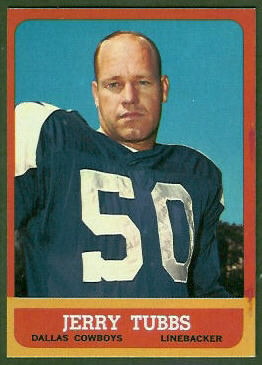 Jerry Tubbs 1963 Topps football card Jerry Tubbs 1963 Topps football card