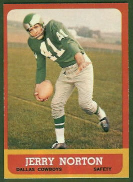 Jerry Norton 1963 Topps football card
