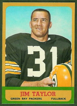 Jim Taylor 1963 Topps football card