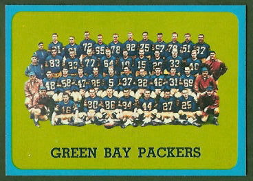 Green Bay Packers Team 1963 Topps football card