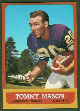 Tommy Mason 1963 Topps football card