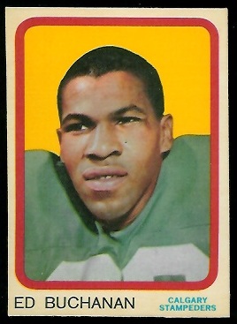 Ed Buchanan 1963 Topps CFL football card