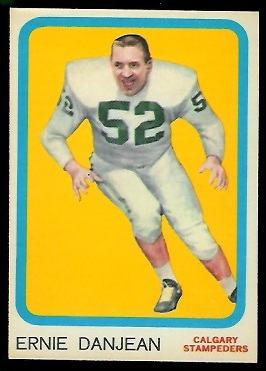 Ernie Danjean 1963 Topps CFL football card Ernie Danjean 1963 Topps CFL football card