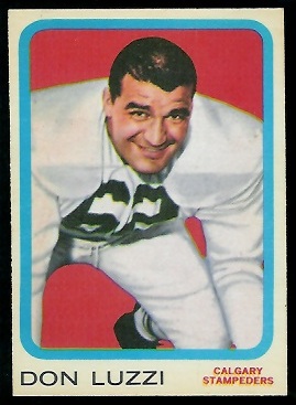 Don Luzzi 1963 Topps CFL football card
