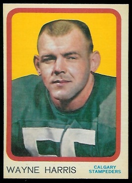 Wayne Harris 1963 Topps CFL football card