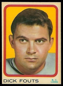 Dick Fouts 1963 Topps CFL football card