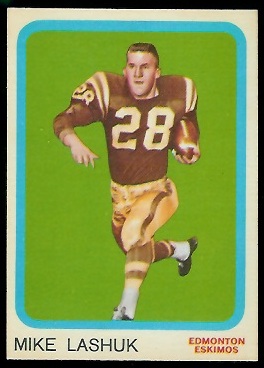 Mike Lashuk 1963 Topps CFL football card